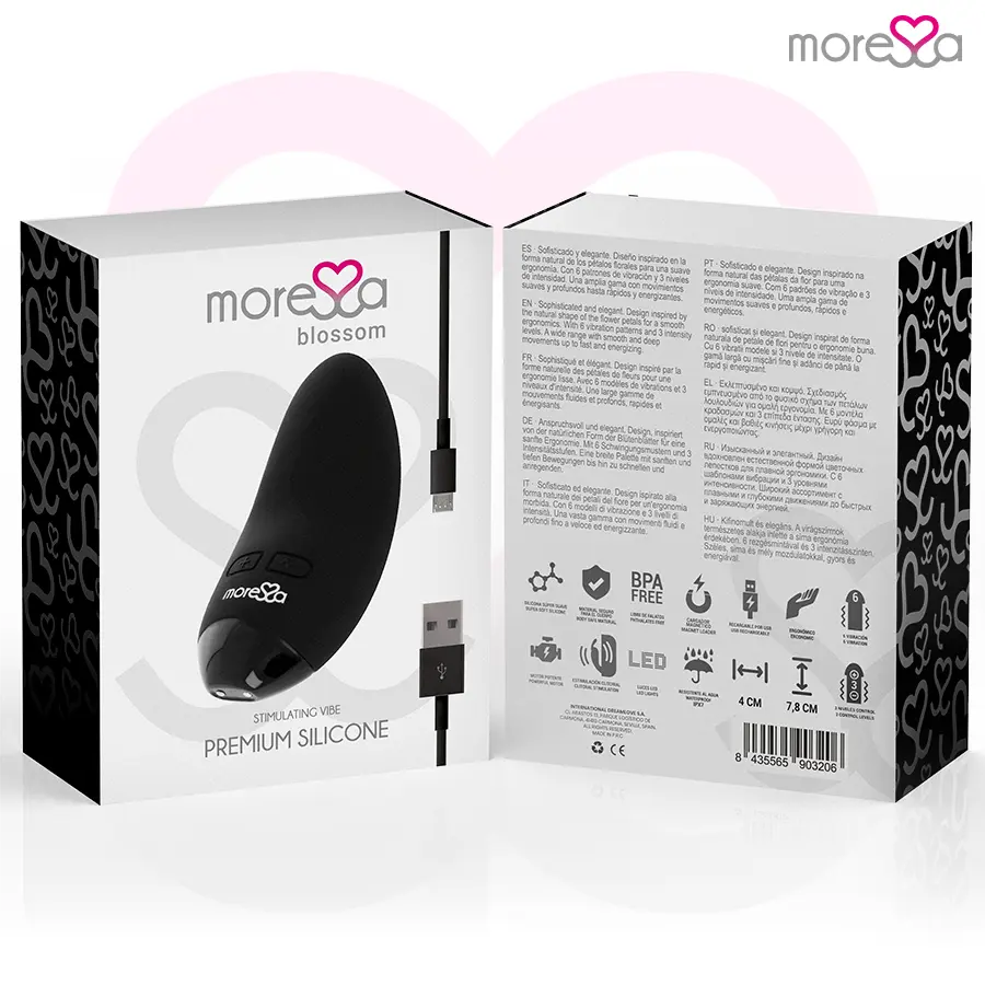 Вибратор MORESSA D-221126 Blossom Black Photo 7