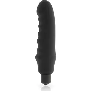 Silicone Vibrator Dolce Vita Genius Black with Multiple Vibration Settings and Waterproof Design