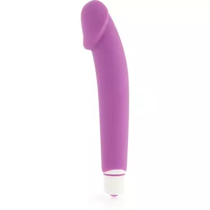 Вибратор dolce vita D-225101 — реалистичный фиолетовый силикон, вес 0.02 кг