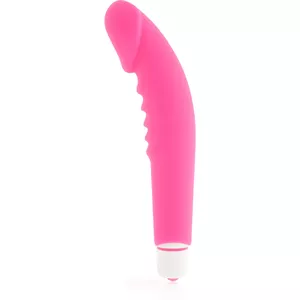Вибратор dolce vita D-225102 — реалистичный Pleasure, розовый силикон, вес 0.02 кг