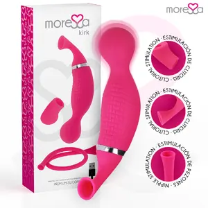 Handheld rechargeable silicone massager MORESSA KIRK DUO — multi-function, portable, 0.49 kg