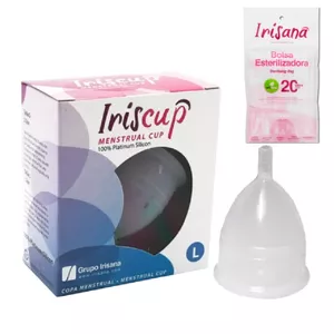 IRISCUP - LIELA ROZĀ MĒNEŠA KRŪZE + BEZMAKSAS STERILIZATORA MAISIŅŠ