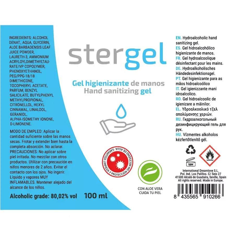 Дезинфицирующий гель STERGEL 100ML Photo 3