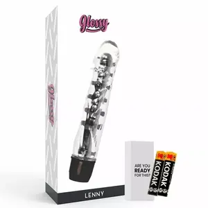 Вибратор GLOSSY Lenny — персональный массажер, компактный 0,165 кг, черный