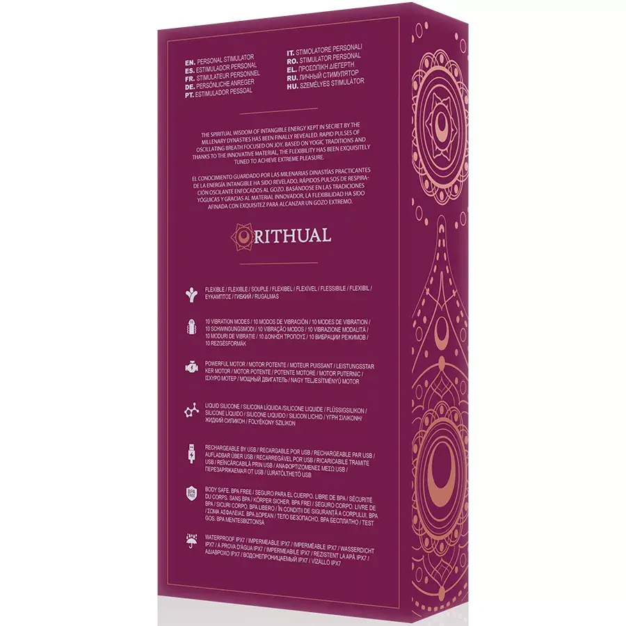 Вибратор RITHUAL ORCHID RECHARGEABLE G-POINT KRIYA STIMULATOR Photo 4