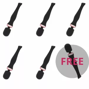 Personal massager RITHUAL Akasha Wand Rechargeable 2.0 Black — handheld, rechargeable, 5+1 attachments