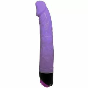 Vibrators BAILE Silicone Lilac — realistiska silikona forma, garums 23 cm, ūdensizturīgs, 0.235 kg