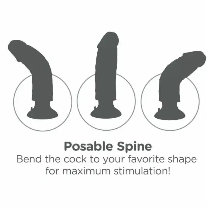 Вибрирующий фаллоимитатор King Cock 23 см Photo 6