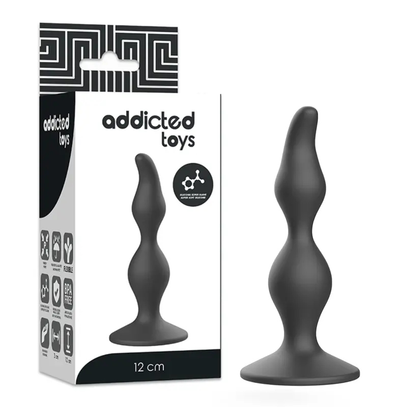 Anālais dildis Addicted Toys silikona melns