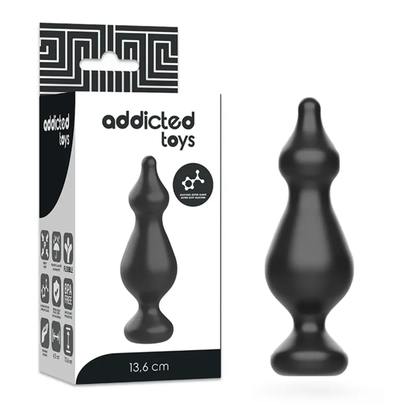 Anālais korķis ADDICTED TOYS Silikons Melns