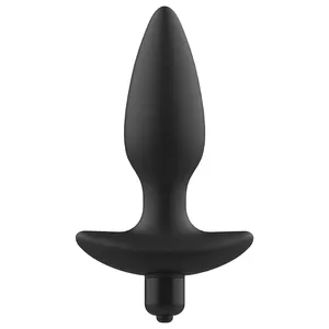 Анальная пробка addicted toys D-227634 — силикон, чёрная, вибрационная, 0.18 кг
