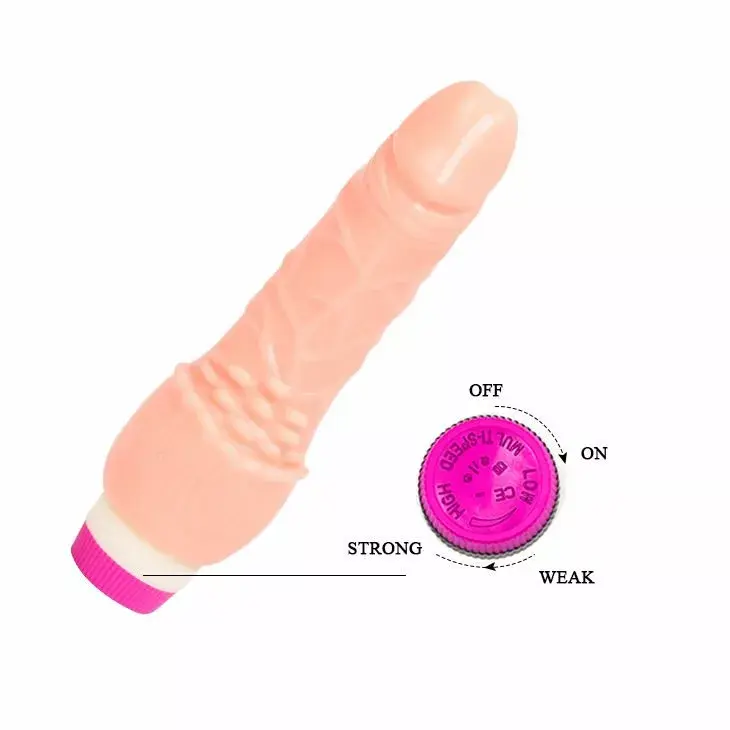 Dildo BAILE D-216445 silicone vibrator 19.5 cm Photo 6