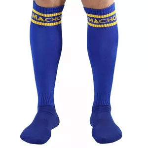 MACHO - LONG SOCKS ONE SIZE BLUE