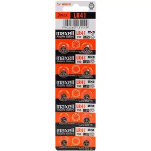 Pogas elements MAXELL LR41 1.5V Alkaline, 3.6×7.9 mm, 10 gab.