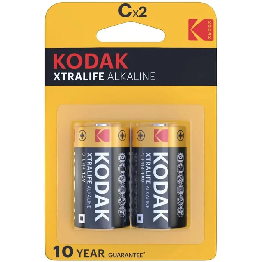Alkalīna C baterijas Kodak XTRALIFE —