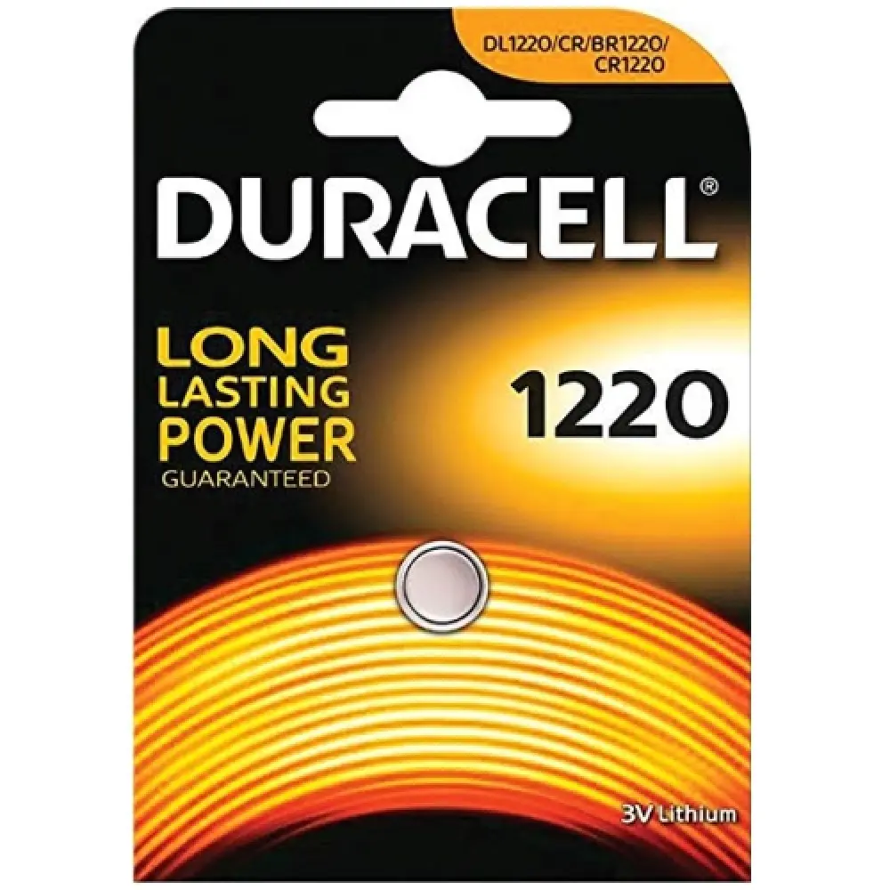 Duracell CR1220 3V Litija pogveida vienreizējās