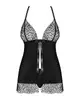 Babydoll Neglīže Obsessive D-222636 S/M melns Photo 3