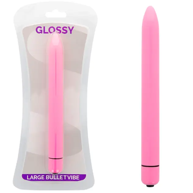 Vibrators GLOSSY Silikona Tumši Rozā, D-218355