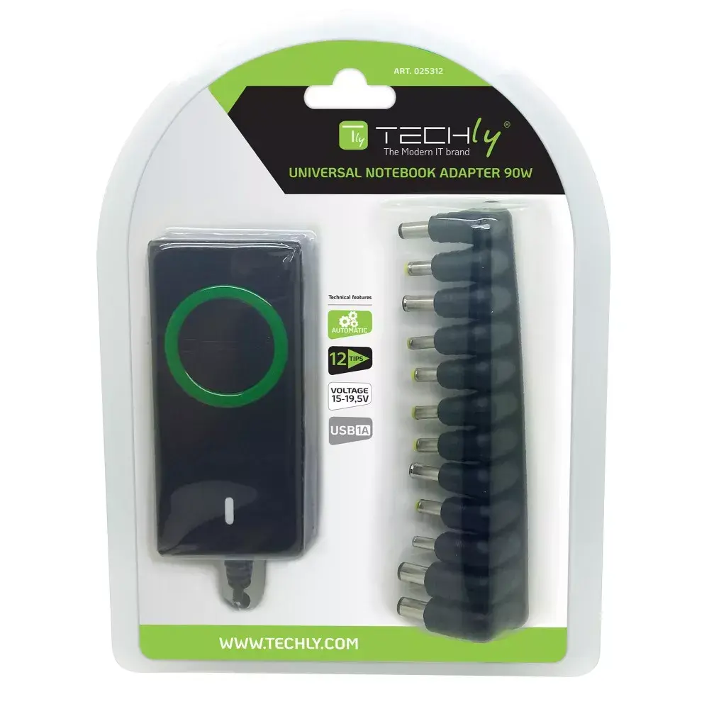 Блок питания Techly Universal Notebook IPW-NTS90WTY Photo 2