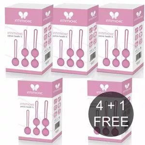 Pelvic floor rehabilitation set INTIMICHIC Pelvis Health II — 4+1 pieces pelvic training balls