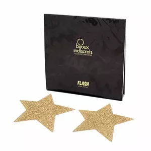 Nipple covers BIJOUX D-197939 gold color, adhesive decorative pasties with star design
