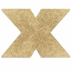 Nipple Covers BIJOUX FLASH CROSS GOLD D-210960 – adhesive decorative pasties, cross shape, gold finish