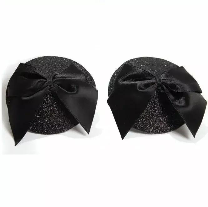 Наклейки на грудь BIJOUX D55-22141 блестящие с бантом Photo 2