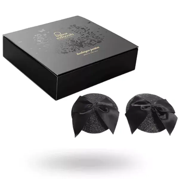 Наклейки на грудь BIJOUX D55-22141 блестящие с бантом Photo 5