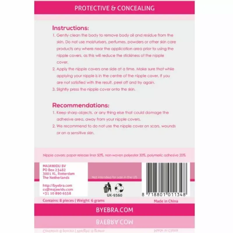 Krūšu uzlikas bye bra FLOWER XL — 3 gab. Photo 3