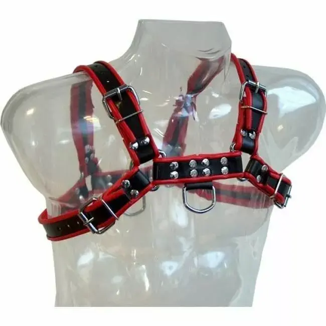 Шлейка leather D-208611 Черно-красная Photo 2