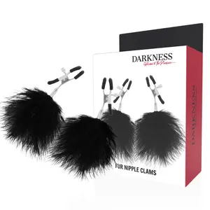 Nipple clamps DARKNESS D-221245 adjustable tension metal clamps for intimate stimulation