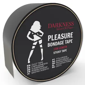 Клейкая лента для бондажа DARKNESS D-221261, 15 м, черная