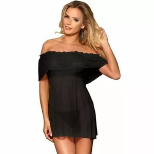 SUBBLIME DRESSES -  SHORT DRESS + THONG BLACK S/M