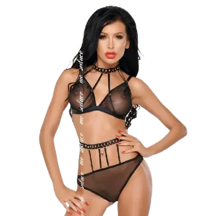 Apakšveļa ME-SEDUCE S/M Melns Dotty komplekts