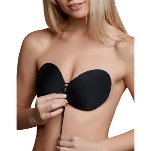 Adhesive bra bye bra D-227809 Black Cup A — strapless reusable stick-on bra, size A