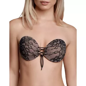 Клеевой бюстгальтер bye bra D-227845, переплетённая вышивка, чашка A
