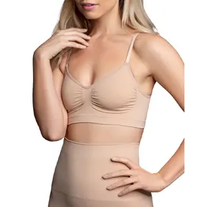 Bezšuvju krūšturis ar vidēju kontroli bye bra D-227910 bēšs izmērs XXL