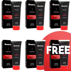 SPARTAN PĀRIS GĒLS VĪRIŠĶĪBA UN INSENSIFYING 100% VEGĀNS KRĒMS 5+1 BEZMAKSAS