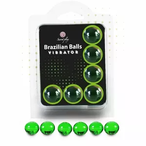 Vibrator secret play SET 6 Brazilian Balls D-222213 — personal massager, compact bullet-style