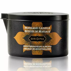 Masāžas svece Kama Sutra Mediterranean Almond 170 g — svece ādas sildīšanai un masāžai