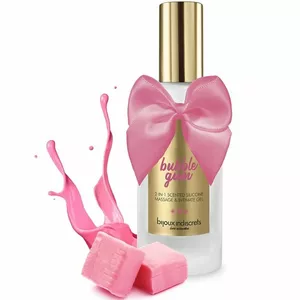 Massage Gel 2-in-1 BIJOUX Gel 2 in 1 Silicone Strawberry Bubble Gum 100 ml