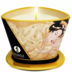 Массажная свеча Shunga MINI CARESS BY CANDLELIGHT Vanilla 170 мл - массажная свеча для тела и интимного ухода