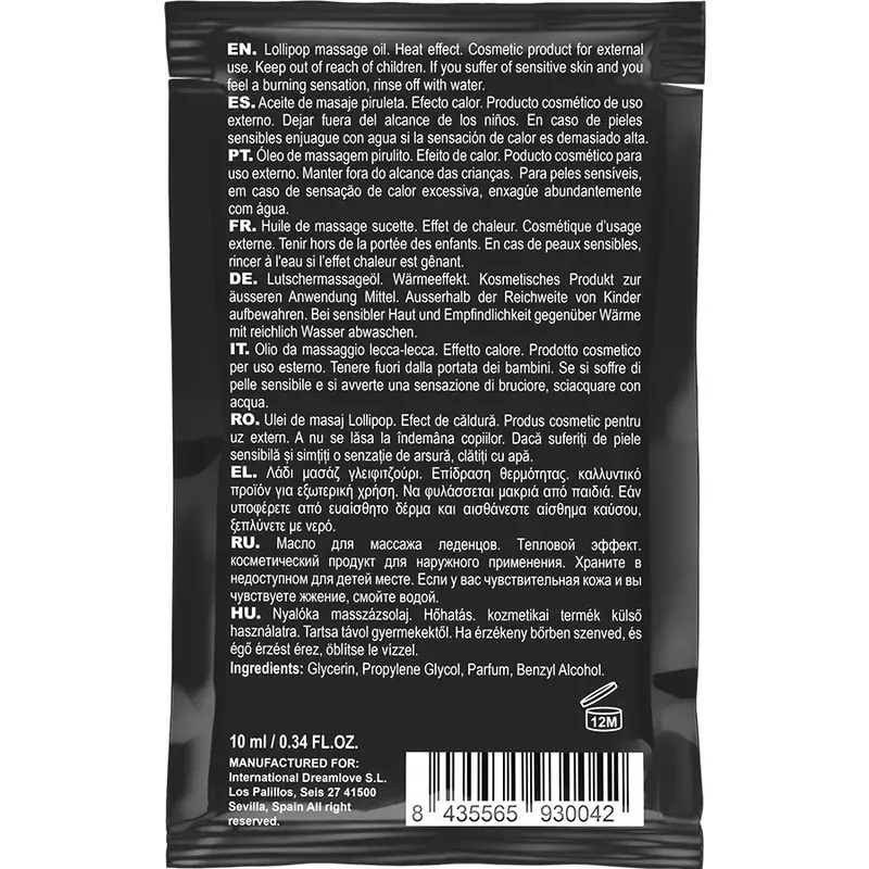 Massage oil COQUETTE CHIC DESIRE Pocket Lollipop 10 ml Photo 2