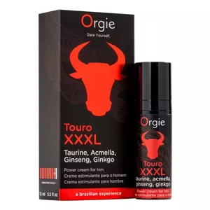 Penis massage cream Orgie Touro XXXL 15 ml pump — acmella, taurine, ginkgo, ginseng
