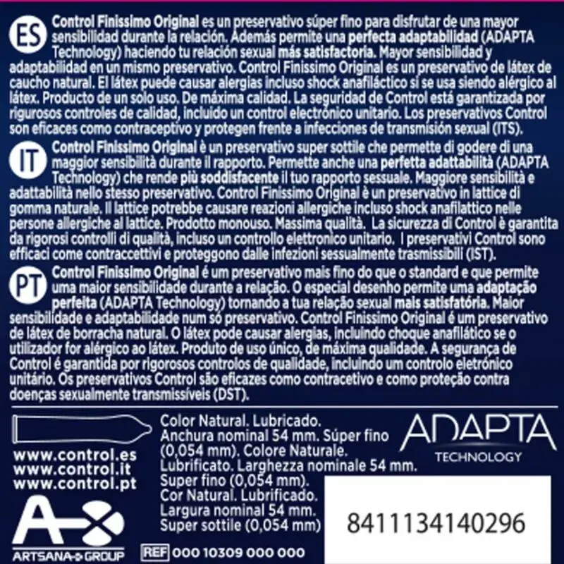 Condoms CONTROL Finissimo — pack of 3 Photo 2