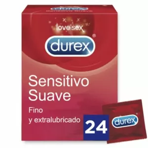 Condoms Durex Sensitive 24 units – latex condoms, thin, lubricated, 24-pack