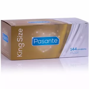Презервативы PASANTE King Size 144 шт — увеличенного размера латексные, с лубрикантом