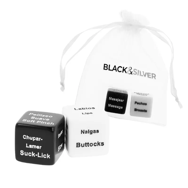 black&silver Couples Dice BLACK&SILVER DICE FOR COUPLES ES/EN Photo 2