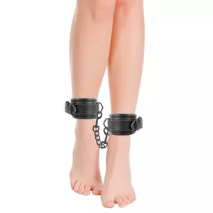Ankle Handcuffs DARKNESS Leather Black