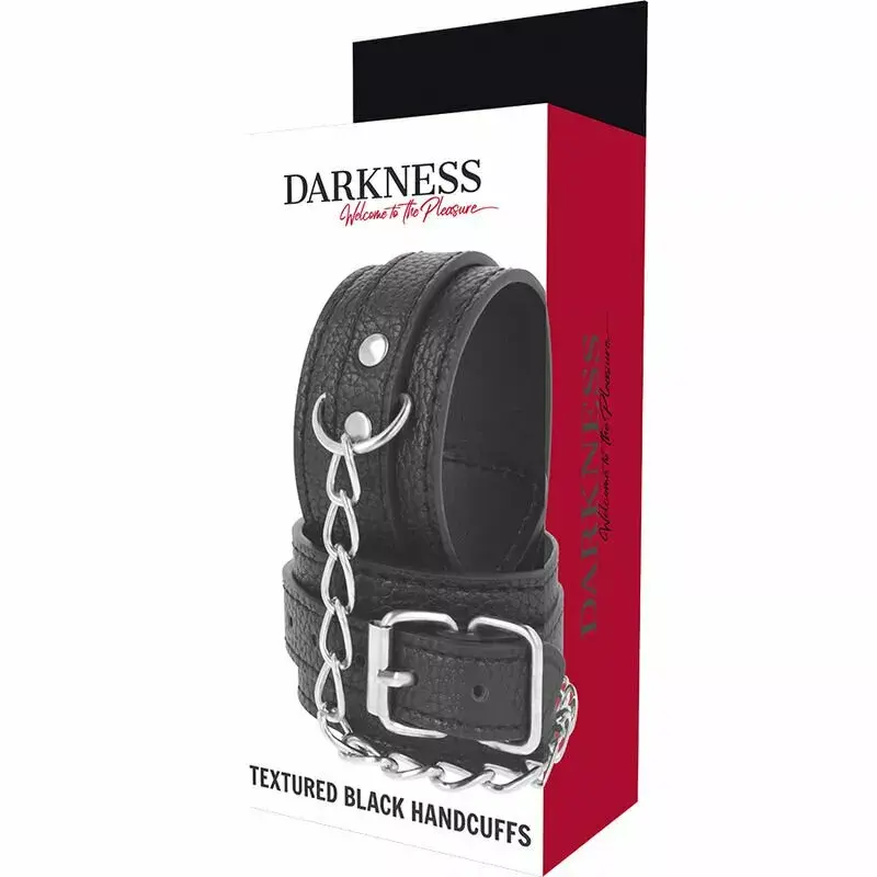 DARKNESS ādas roku dzelži - melni Photo 2